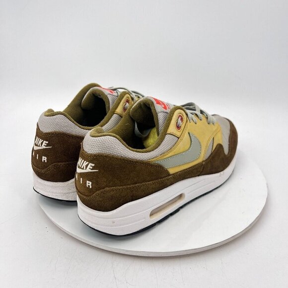 Nike Air Max 1 Men Size 11 908366 300 Green Curry Brown Suede Training Shoes - Picture 5 of 14